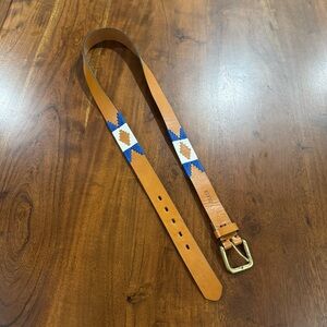 Zilker Belt Deep Eddy Leather Golf Sporty Size 44 Embroidered Argentina